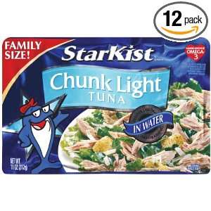 StarKist Tuna Chunk Light Pouch In Water, 11 Ounce Pouches (Pack of 12 