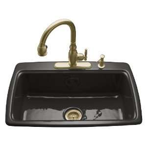 Kohler K 5863 3 58 Cape Dory Self Rimming Kitchen Sink with Three Hole 