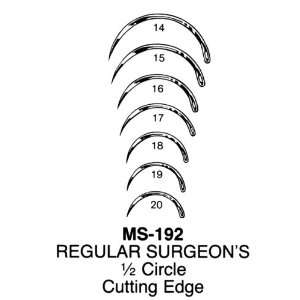   Surgeons Needles, 1/2 circle, cutting edge