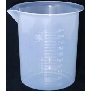  Polypropylene Beaker 2000 ml Plastic 