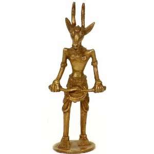  Shivas Gana Nandi Drumming   Brass Sculpture