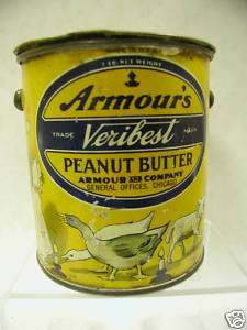   VERI BEST PEANUT BUTTER TIN PAIL VINTAGE ADVERTISING 638 O  