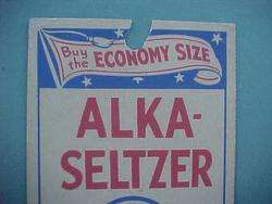 1940s WWII Era Alka Seltzer Buy War Stamps & Bonds store window/door 
