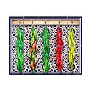  LMT Tile 1014 3618 Chili Peppers Kitchen Mural, 36 Inch 