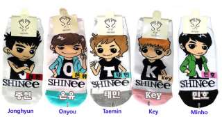 SHINee character caricature 5 pairs socks K pop Free shipping  