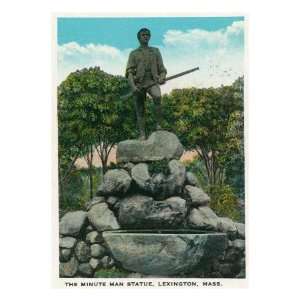   Minute Man Statue Travel Premium Poster Print, 12x16