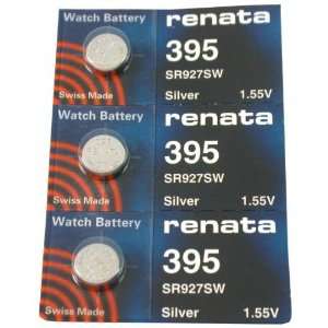 #395 Renata Watch Batteries 3Pcs: Arts, Crafts & Sewing