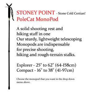 Stoney Point PoleCat MonoPod Bipod Shooting Rest Stick  