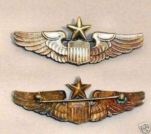 0125 WW 2 US Army Air Force Sterling Senior Pilot Wings  