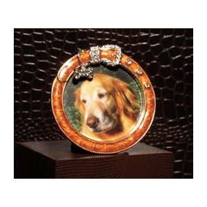  Dogs Dog Cat Collar Picture Photo Frame Brown 3x3 