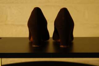 Adorable Pinup VTG 40s Chocolate Brown Suede Pumps Heels 5A Near Mint 