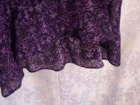 Purple Asymmetrical Skirt fully lined Size 10 Nice  