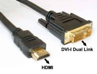 DVI I dual link 24+5 male to HDMI male M/M 5 FT cable for TV, Laptop 