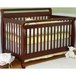  Amelia 4 in 1 Convertible Baby Crib In Cherry: Baby