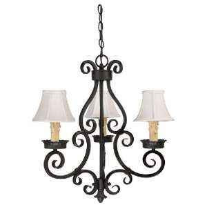   Hearth Three Light Chandelier With A WROUGHT IRON Finish 3483WI 409