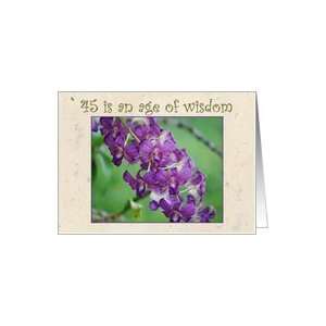 45th Birthday, Purple Orchid Card