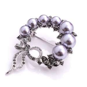   Austrian Zircon and Grey Fashion Pearls (4652): Glamorousky: Jewelry