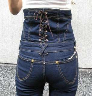   Fashion Slim High Waist Pants Deep Blue Ladies Skinny Jeans Size 8