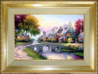 Thomas Kinkade Paintings Cobblestone Bridge 18x27 #310  
