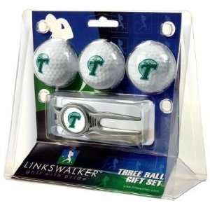 : Tulane Green Wave 3 Golf Ball Gift Pack w/ Kool Tool   NCAA College 