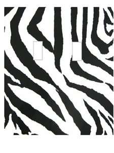 OhSoCute Double Prong Light Switch Cover ZEBRA  