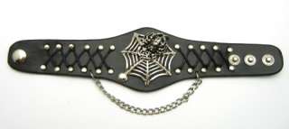 Punk Rock Biker Web Spider Bracelet Wristband TEW102  