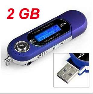 New Blue 8GB iRulu Mp3 Music Player FM Voice Recorder USB Flash Drive 
