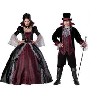Vampiress & Vampire of Versailles Adult Couples Costume Set  Med/Large 