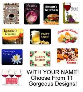 PERSONALIZED Kitchen Magnet w/ Your Name   11 Designs  