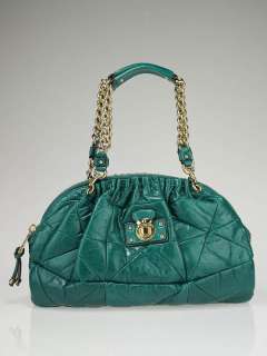 Marc Jacobs Teal Leather Patchwork Lou Bag  