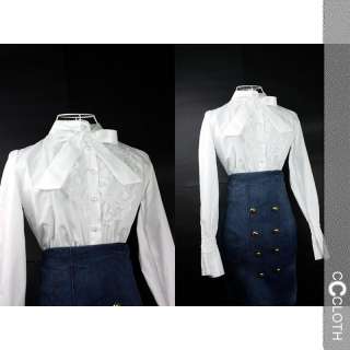  TO US White Bow NEW Boho Button Womens Ribbon Lace Shirt 