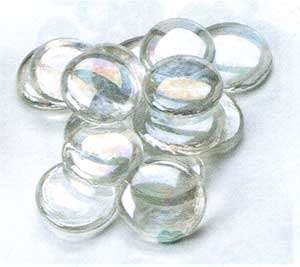 Flat Clear Glass Gems/Wafers  