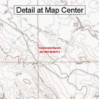  USGS Topographic Quadrangle Map   Yablonski Ranch, Montana 