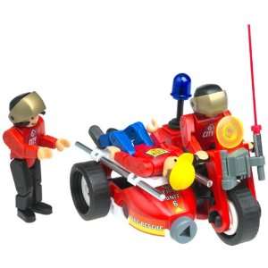   : Erector Fire Motorcycle and Side Car Construction Set: Toys & Games