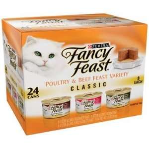 Nestle Purina Petcare Fancy Feast Canned Sliced Variety Pack for Cats 