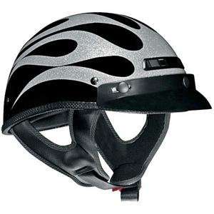  Vega XTS Flame Helmet   Small/Pearl Silver: Automotive