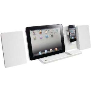  JVC UXVJ3W iPad/iPod/iPhone Mini System 30 Watt Dual Dock 