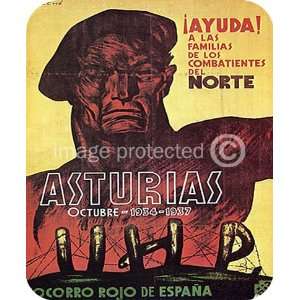   WW2 Spanish Civil War Ayuda Asturias MOUSE PAD: Office Products