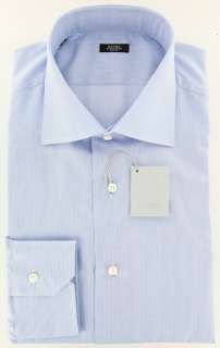 New $325 Barba Napoli Light Blue Shirt 17.5/44  