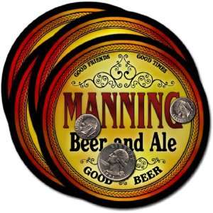  Manning, SC Beer & Ale Coasters   4pk 