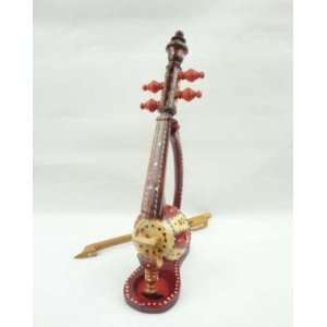  Uyghur Violin Fiddle Xinjiang Ghijek + Wood Box 70cm 