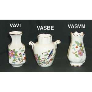  John Aynsley Pembroke Gold Trim Violet Vase, Fine China 