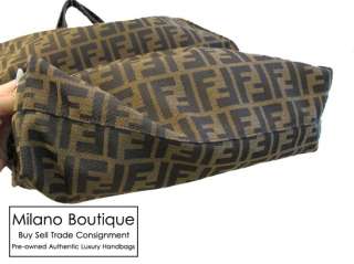 Authentic New FENDI Selleria Large Zucca Long Shopping Tote Handbag 