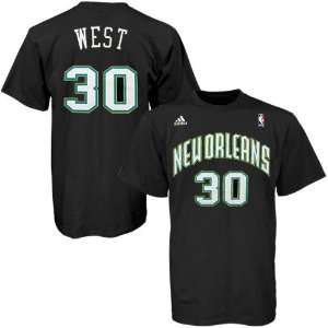   Hornets #30 David West Black Net Player T shirt: Sports & Outdoors