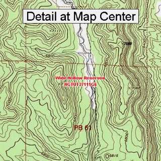  USGS Topographic Quadrangle Map   Wide Hollow Reservoir 