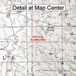  USGS Topographic Quadrangle Map   Bear Peak, New Mexico 