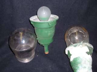 Pair Industrial Vintage Mayo Jar Lights Bulbus #4672  