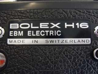 BOLEX H16 EBM Electric 16mm Movie Camera Vario Switar Lens Filters 