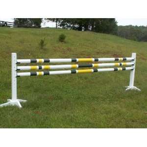  3   3 Stripe 1 Color 12ft Rails/Poles Wood Horse Jumps 