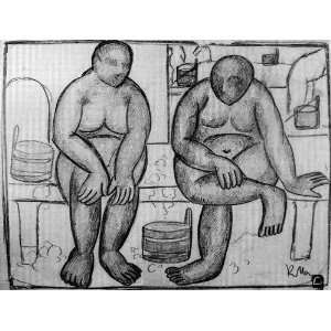   Kazimir Malevich)   24 x 18 inches   At the Bathhouse
